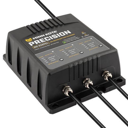 Minn Kota On-Board Precision Charger MK-330 PCL 3 Bank x 10 AMP LI Optimized Charger [1833301] - Premium Battery Chargers from Minn Kota - Just $399.99! Shop now at Brushy Creek Marine