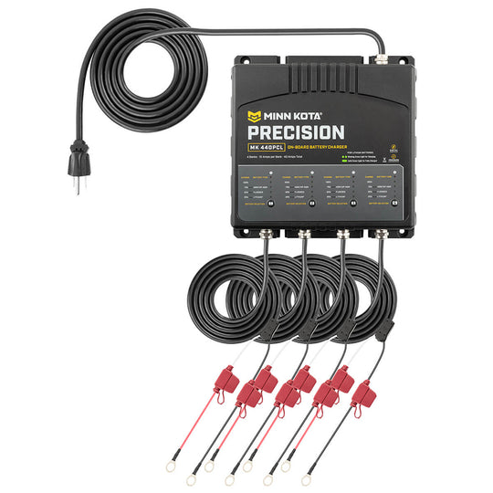 Minn Kota On-Board Precision Charger MK-440 PCL 4 Bank x 10 AMP LI Optimized Charger [1834401] - Premium Battery Chargers from Minn Kota - Just $529.99! Shop now at Brushy Creek Marine