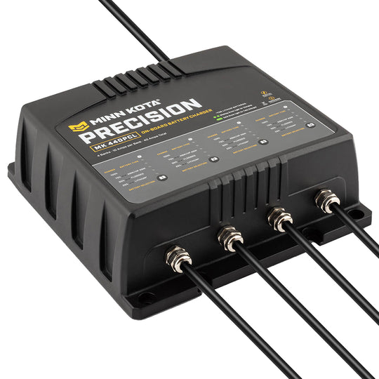 Minn Kota On-Board Precision Charger MK-440 PCL 4 Bank x 10 AMP LI Optimized Charger [1834401] - Premium Battery Chargers from Minn Kota - Just $529.99! Shop now at Brushy Creek Marine