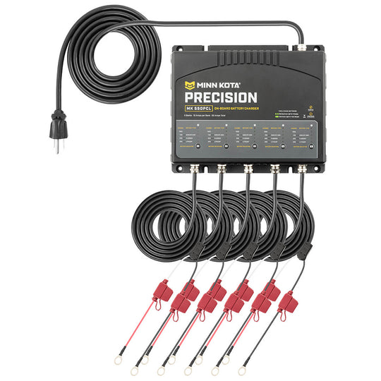 Minn Kota On-Board Precision Charger MK-550 PCL 5 Bank x 10 AMP LI Optimized Charger [1835500] - Premium Battery Chargers from Minn Kota - Just $699.99! Shop now at Brushy Creek Marine