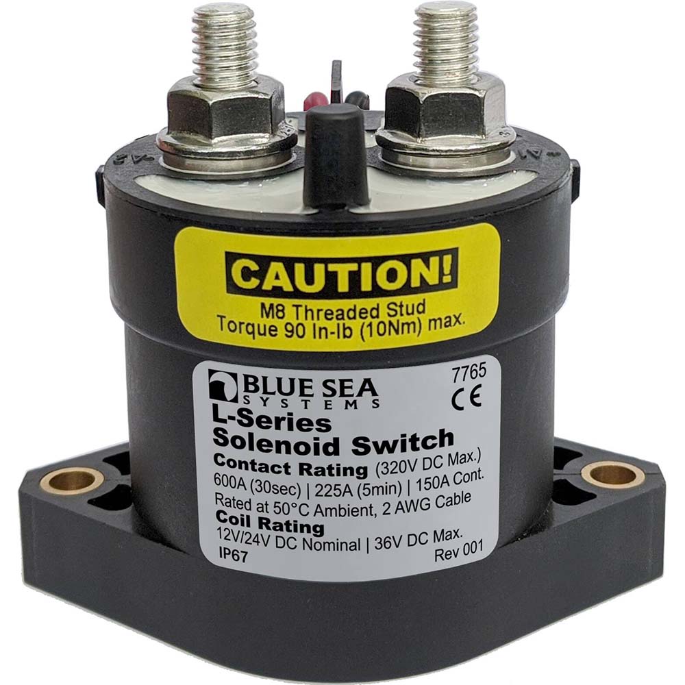Blue Sea 7765 L-Series Solenoid Switch - 150A - 12/24V DC [7765] - Premium Battery Management from Blue Sea Systems - Just $302.99! Shop now at Brushy Creek Marine