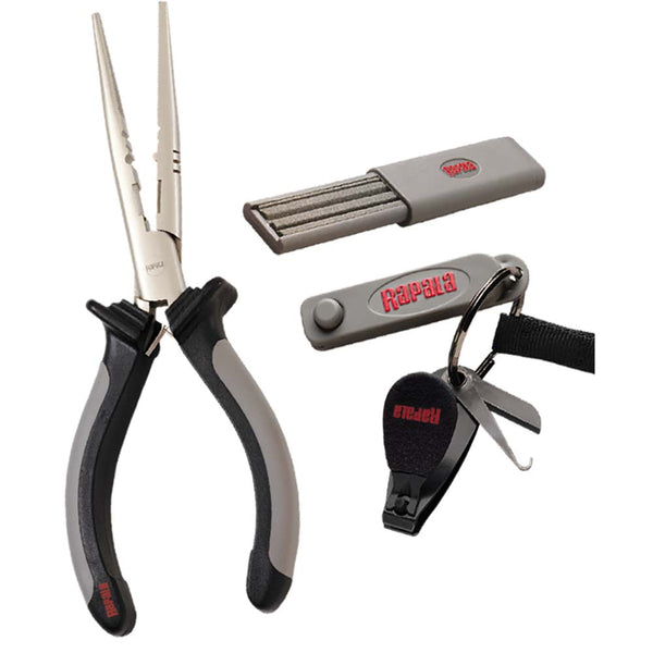 Rapala Combo Pack - Pliers, Clipper, Punch  Sharpener [RTC-6PCHS] - Premium Tools from Rapala - Just $34.99! Shop now at Brushy Creek Marine