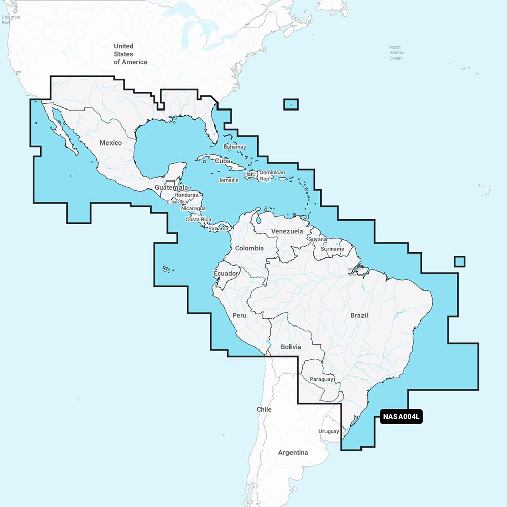 Navionics NASA004L - Mexico, Caribbean to Brazil - Navionics+ [010-C1364-30] - Premium Navionics + from Navionics - Just $199.99! Shop now at Brushy Creek Marine