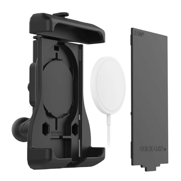 RAM Mount RAM Quick-Grip Holder w/Ball f/Apple MagSafe Compatible Phones [RAM-HOL-UN15WBU] - Premium Cell Phone Mounts from RAM Mounting Systems - Just $55.49! Shop now at Brushy Creek Marine