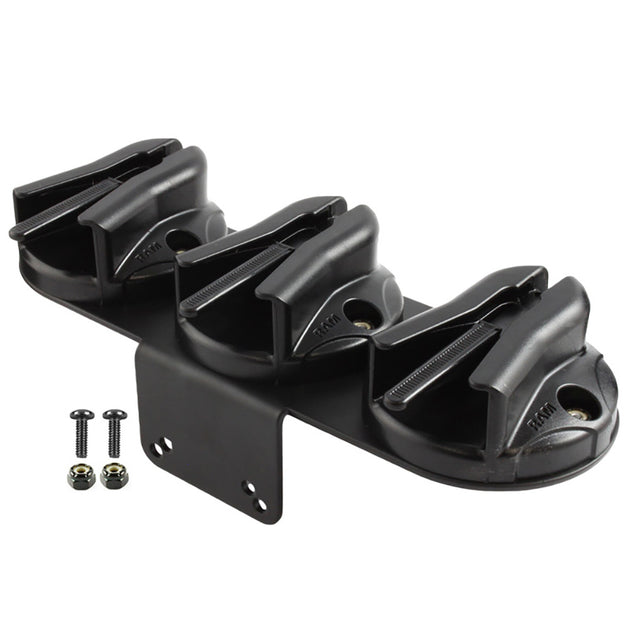 RAM Mount RAM Triple Microphone Clip w/90-Degree Bracket f/RAM Tough-Box [RAM-VC-MC3] - Premium Vehicle Mounts from RAM Mounting Systems - Just $40.49! Shop now at Brushy Creek Marine