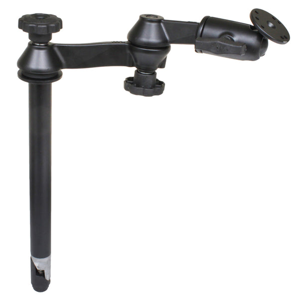 RAM Mount RAM 12" Upper Pole with Double Swing Arms  Round Plate [RAM-VP-SW1-12] - Premium Vehicle Mounts from RAM Mounting Systems - Just $139.99! Shop now at Brushy Creek Marine