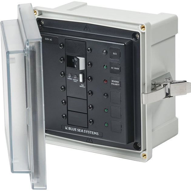Blue Sea 3121 - SMS Panel Enclosure w/ELCI (16A)  3 Blanks - 230V AC [3121] - Premium Electrical Panels from Blue Sea Systems - Just $1228.99! Shop now at Brushy Creek Marine