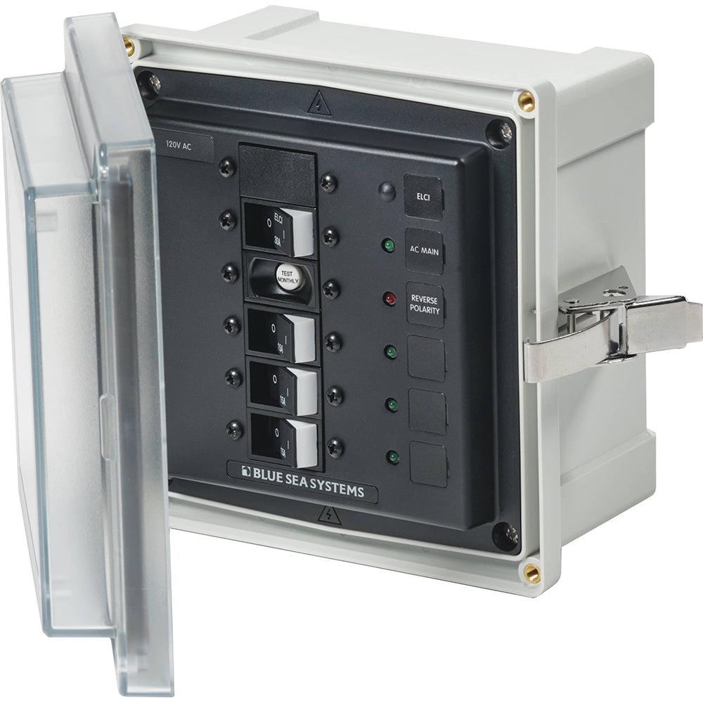 Blue Sea 3128 - SMS Panel Enclosure w/ELCI (30A)  3 Branch (15A) - 120V AC [3128] - Premium Electrical Panels from Blue Sea Systems - Just $1033.99! Shop now at Brushy Creek Marine