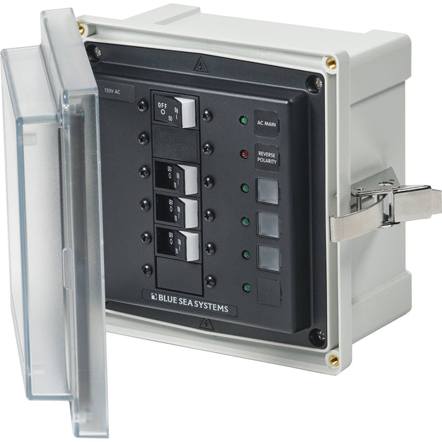 Blue Sea 3130 - SMS Panel Enclosure w/Main  3 Branch (15A) - 120V AC [3130] - Premium Electrical Panels from Blue Sea Systems - Just $720.99! Shop now at Brushy Creek Marine