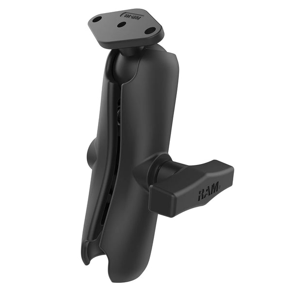 RAM Mount RAM Double Socket Arm w/Diamond Plate - C Size Medium [RAM-103-238U] - Premium C Size from RAM Mounting Systems - Just $39.99! Shop now at Brushy Creek Marine
