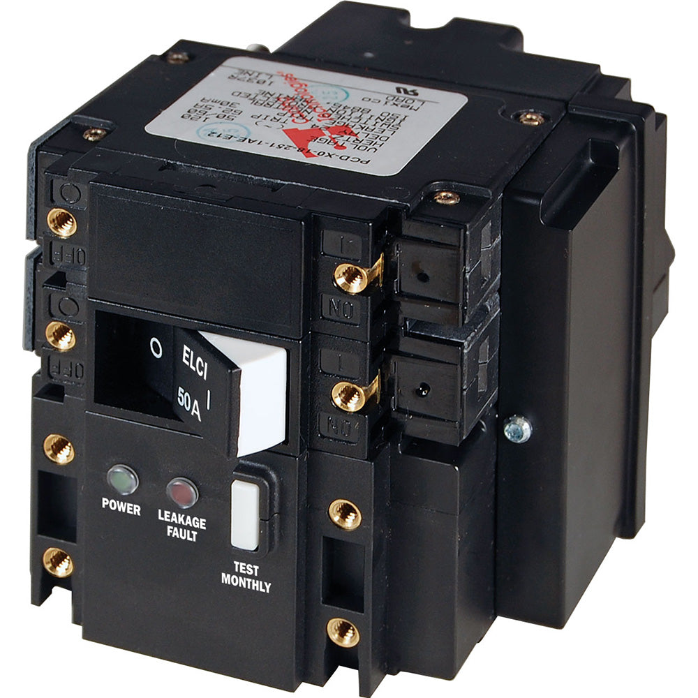 Blue Sea C-Series ELCI Circuit Breaker - Double Pole 240V AC 50A [3093] - Premium Circuit Breakers from Blue Sea Systems - Just $877.99! Shop now at Brushy Creek Marine