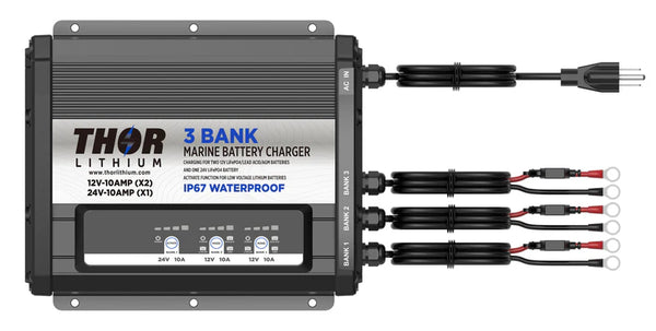 Thor Lithium Charger - 12v 2 bank, 24v 1 bank - TL21224C - Premium Battery Chargers from Thor Lithium - Just $389! Shop now at Brushy Creek Marine