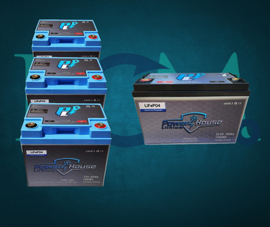 PowerHouse Lithium Bundle - 1x 105Ah Cranking, 3x 60Ah Deep Cycle - Premium Lithium Battery from PowerHouse Lithium - Just $2574.96! Shop now at Brushy Creek Marine